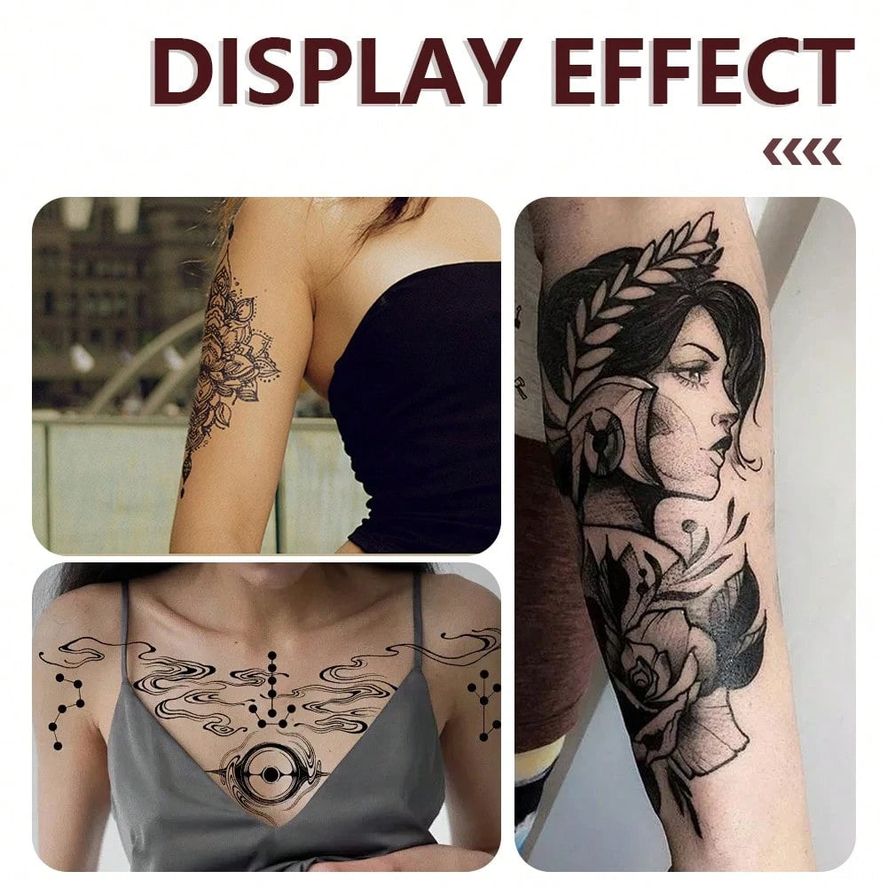 3/4/12 Pcs SRVAKK- Tattoo Paste (Brown/Black)| Temporary Tattoo Ink| For Short-Term Personalized Creations & Body Art| Waterproof Formula| Ideal For Body Painting And DIY Temporary Designs.