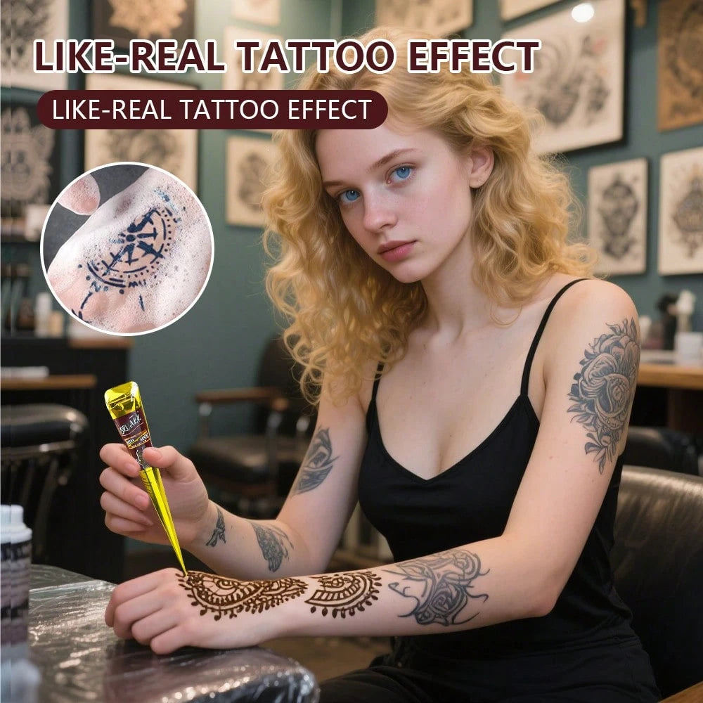 3/4/12 Pcs SRVAKK- Tattoo Paste (Brown/Black)| Temporary Tattoo Ink| For Short-Term Personalized Creations & Body Art| Waterproof Formula| Ideal For Body Painting And DIY Temporary Designs.