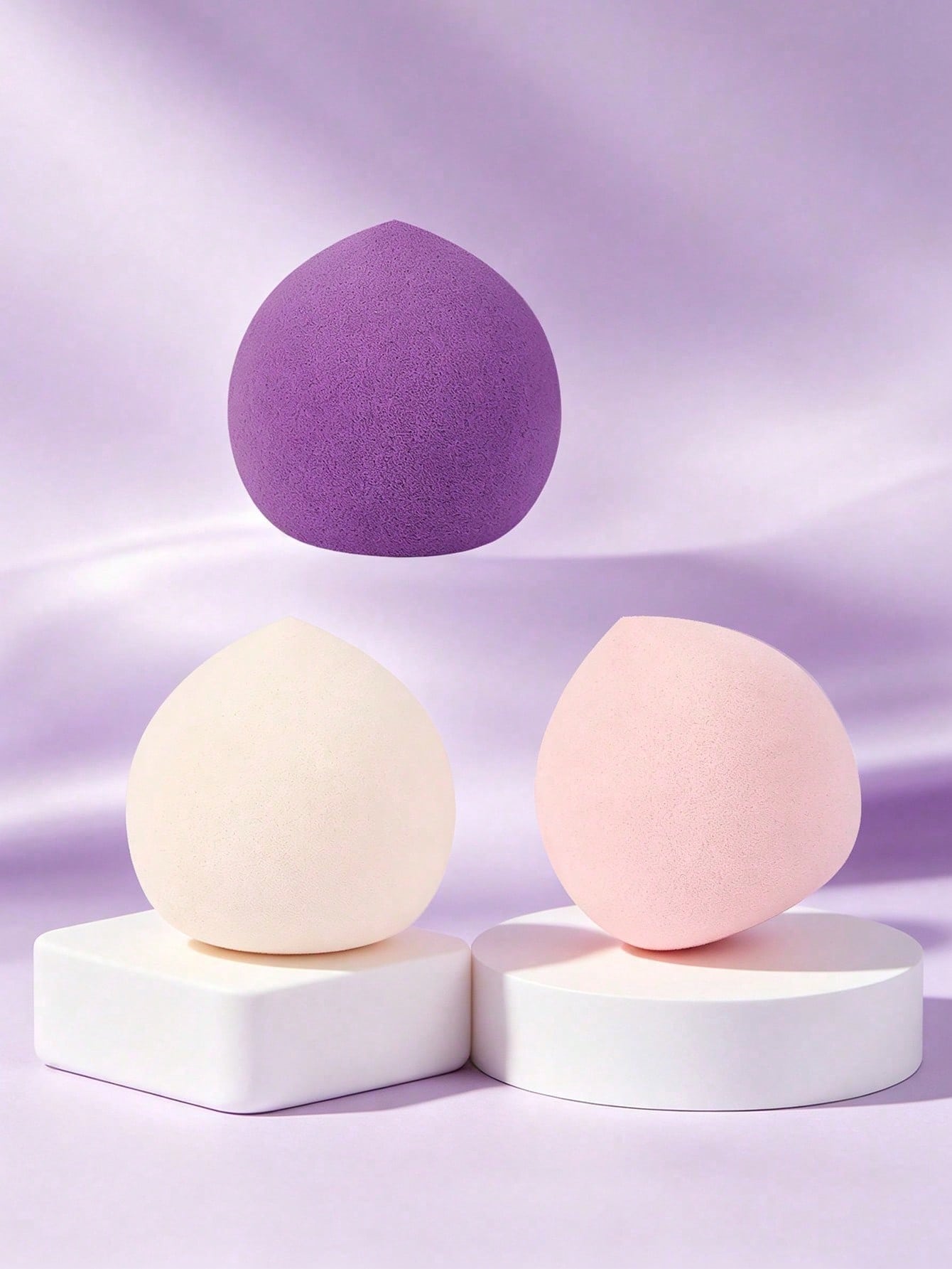 3/4pcs Multicolor Soft Professional Makeup Sponges, Dual-Use Dry And Wet Makeup Sponge, Convenient To Carry, Reusable, Essential Makeup Accessory For Daily Use, Suitable For Liquid Foundation, Travel