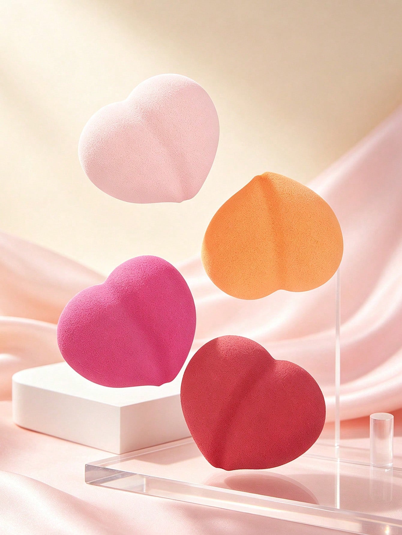 3/4pcs Multicolor Soft Professional Makeup Sponges, Dual-Use Dry And Wet Makeup Sponge, Convenient To Carry, Reusable, Essential Makeup Accessory For Daily Use, Suitable For Liquid Foundation, Travel