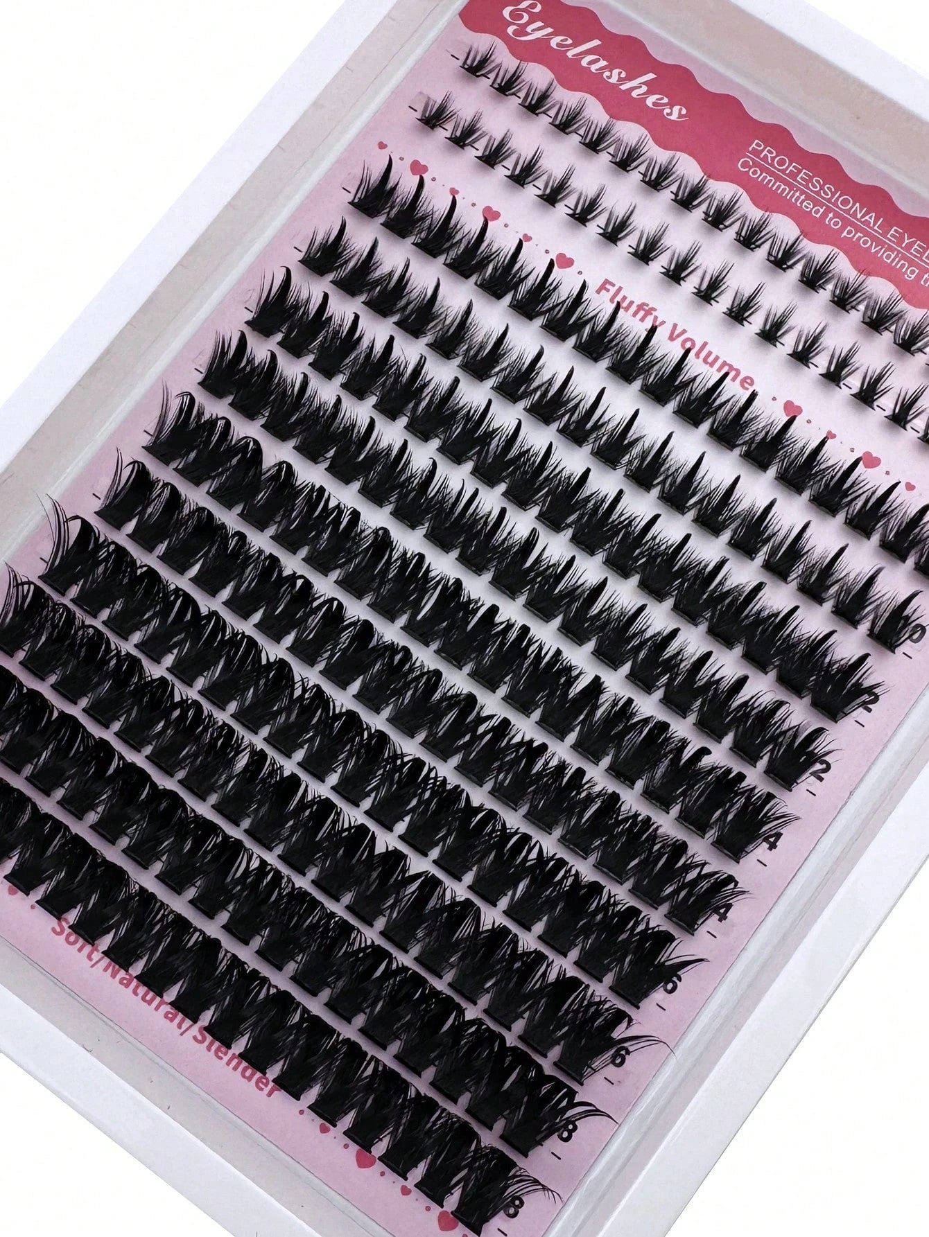 3-In-1 Pointed Tip + 100D + Lower Lash Cluster Lashes, 6-18mm Pointed Tip Lashes, D/DD Lower Lashes, 216pcs Cluster Lashes, Thick Individual Lashes, DIY Pointed Tip Lash Extension, Cartoon Cluster Las