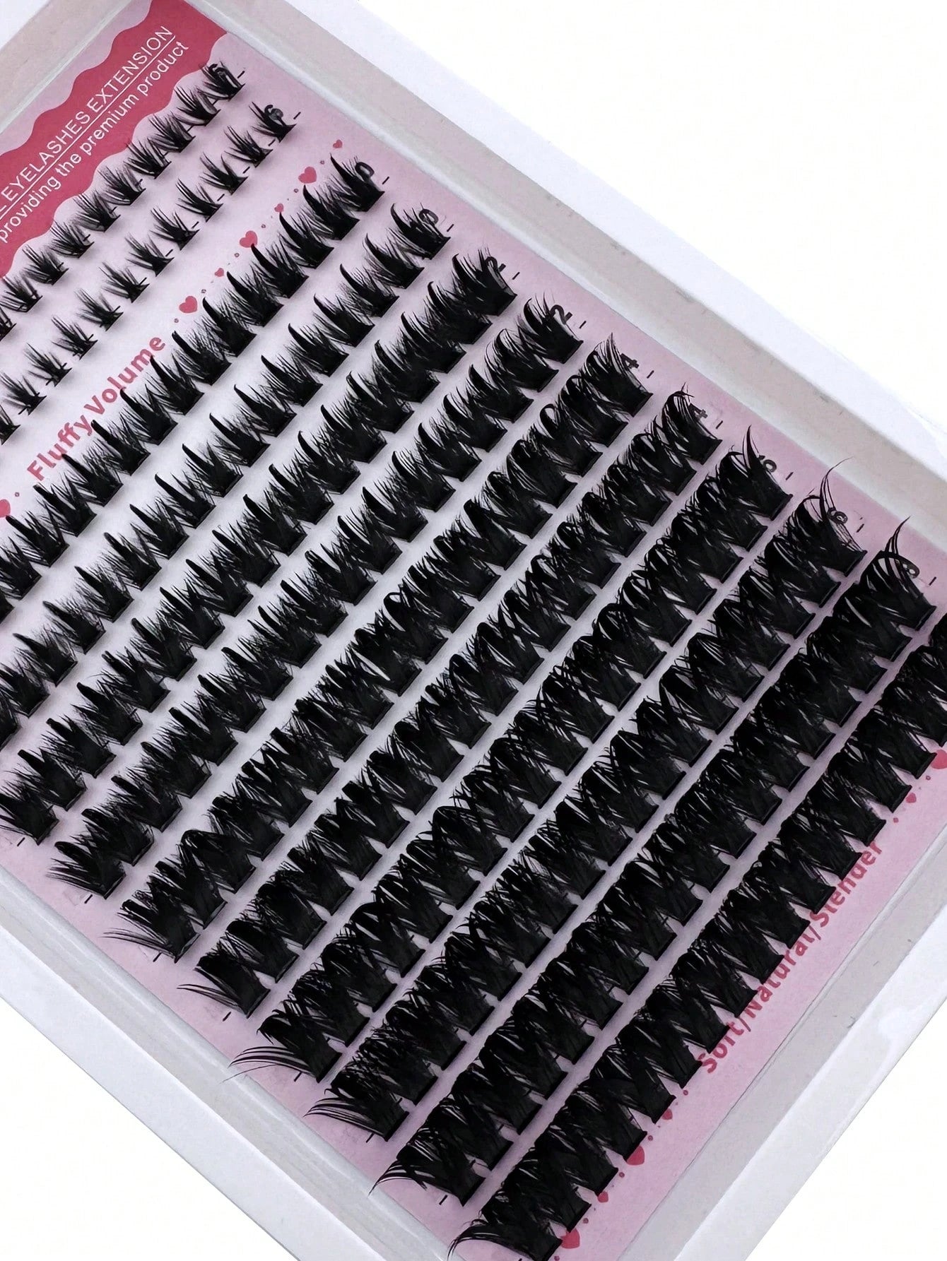 3-In-1 Pointed Tip + 100D + Lower Lash Cluster Lashes, 6-18mm Pointed Tip Lashes, D/DD Lower Lashes, 216pcs Cluster Lashes, Thick Individual Lashes, DIY Pointed Tip Lash Extension, Cartoon Cluster Las