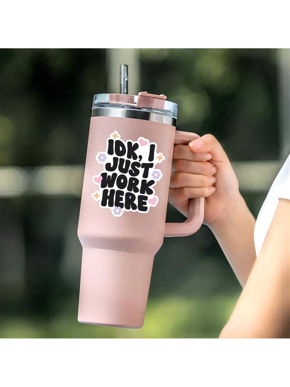 3-Inch "IDK, I Just Work Here" Funny Workplace Sticker – Perfect For Laptops, Journals, Water Bottles, And Office Decor| Great For Office Workers, Students, And Humor Fans| Ideal Gift For Friends, C