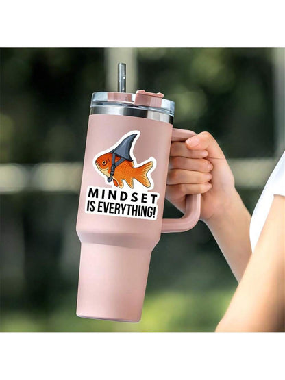 3-Inch Mindset Is Everything' Shark Sticker- Suitable For IPads, Kindles, Water Bottles, Books, Laptops, Notebooks, Journals, Planners, Dorm Rooms, And Motivational Spaces- A Powerful Gift For Stude