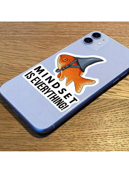 3-Inch Mindset Is Everything' Shark Sticker- Suitable For IPads, Kindles, Water Bottles, Books, Laptops, Notebooks, Journals, Planners, Dorm Rooms, And Motivational Spaces- A Powerful Gift For Stude