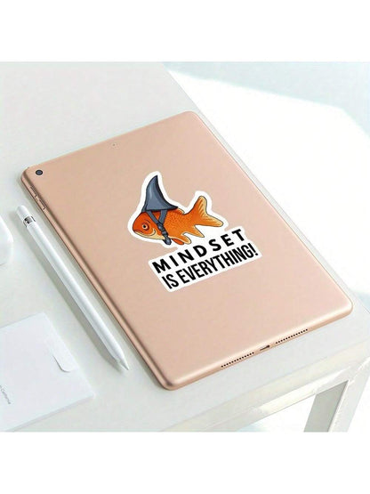 3-Inch Mindset Is Everything' Shark Sticker- Suitable For IPads, Kindles, Water Bottles, Books, Laptops, Notebooks, Journals, Planners, Dorm Rooms, And Motivational Spaces- A Powerful Gift For Stude