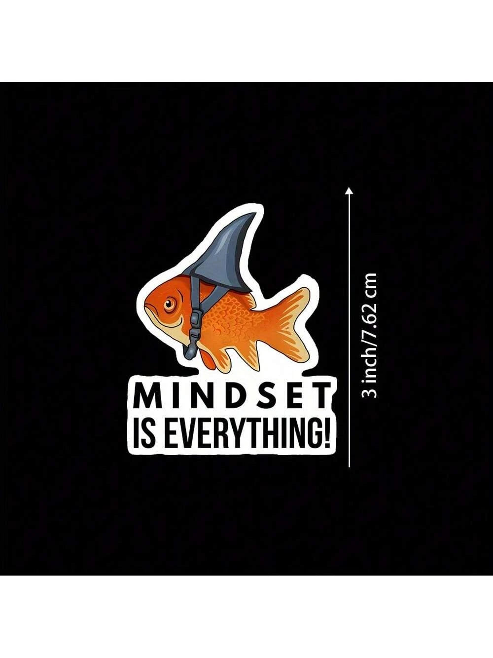 3-Inch Mindset Is Everything' Shark Sticker- Suitable For IPads, Kindles, Water Bottles, Books, Laptops, Notebooks, Journals, Planners, Dorm Rooms, And Motivational Spaces- A Powerful Gift For Stude