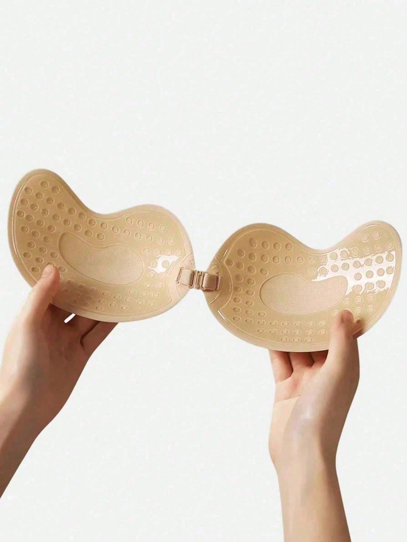 3 Pairs Mango Cup Self-Adhesive Bras, Push-Up Invisible Breast Pads, Strapless Backless Bras, Self-Adhesive Lifting Breast Pads, Front Buckle Push-Up, Mango Shaping Design, Push-Up Lifting For Deep V