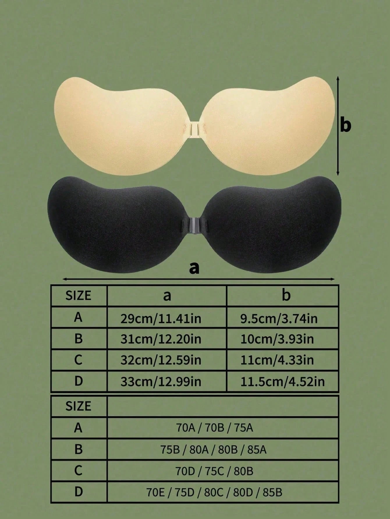 3 Pairs Mango Cup Self-Adhesive Bras, Push-Up Invisible Breast Pads, Strapless Backless Bras, Self-Adhesive Lifting Breast Pads, Front Buckle Push-Up, Mango Shaping Design, Push-Up Lifting For Deep V