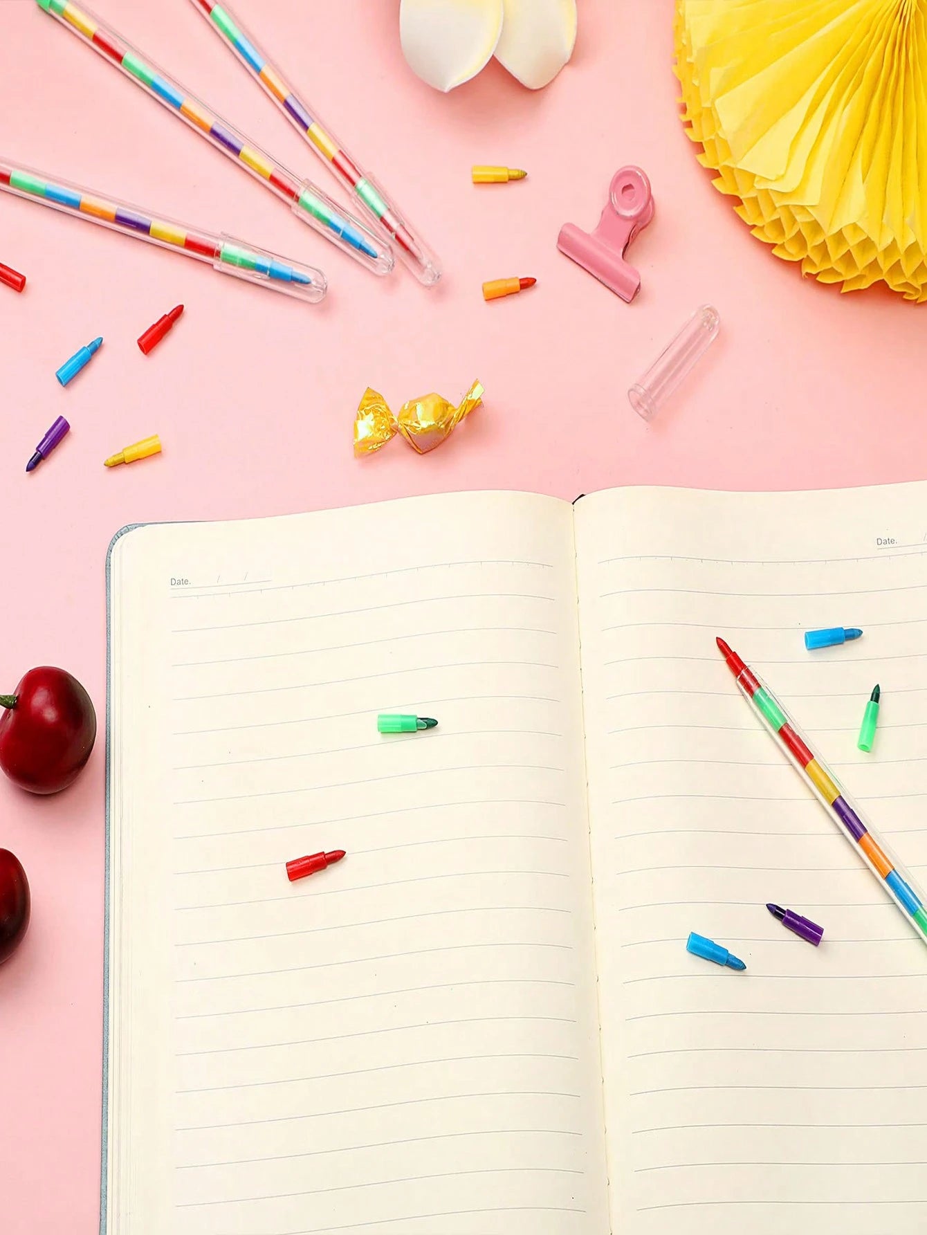 30/20/10/5/1 Pcs Stackable 11-Section Colored Wax Crayons, Student Drawing Crayons & Pencils, Student Stationery, Stackable Coloring Pencils, Back To School Supplies, Kids Gift