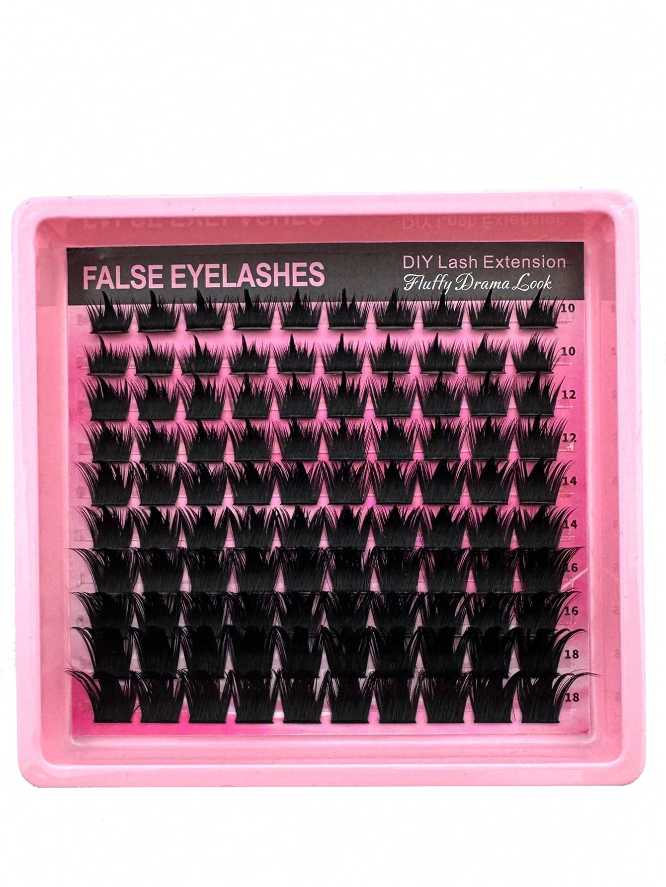 300D Cartoon Style Pointed Cluster False Eyelashes 10-18mm Natural Stem 100pcs Loose Lower Lashes Thin & Lively Style Lower Lash Extension Clusters