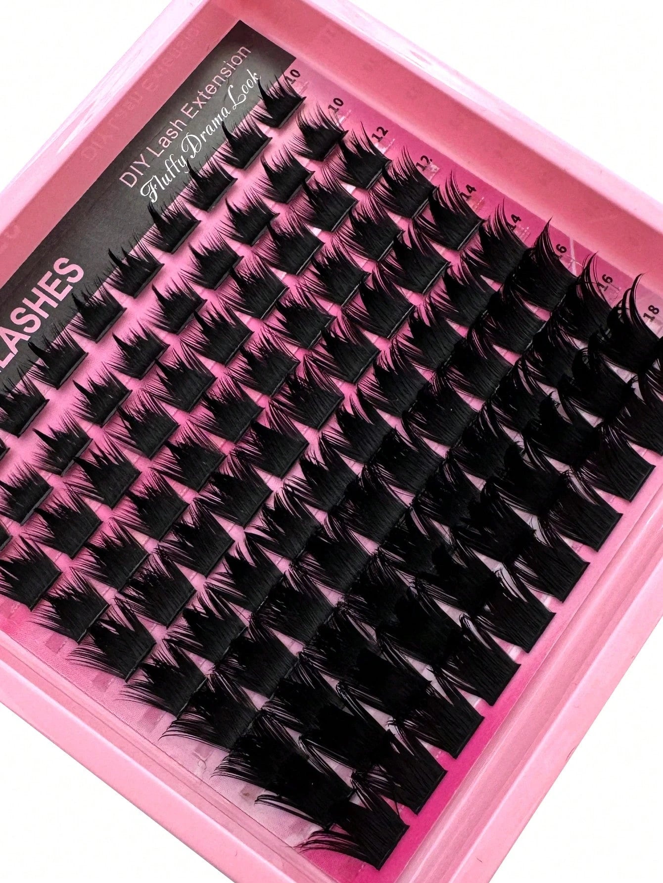 300D Cartoon Style Pointed Cluster False Eyelashes 10-18mm Natural Stem 100pcs Loose Lower Lashes Thin & Lively Style Lower Lash Extension Clusters