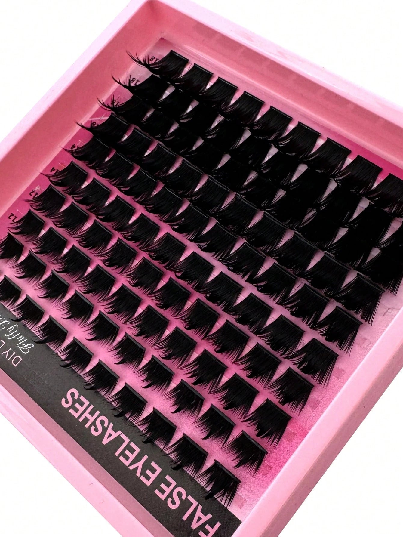 300D Cartoon Style Pointed Cluster False Eyelashes 10-18mm Natural Stem 100pcs Loose Lower Lashes Thin & Lively Style Lower Lash Extension Clusters