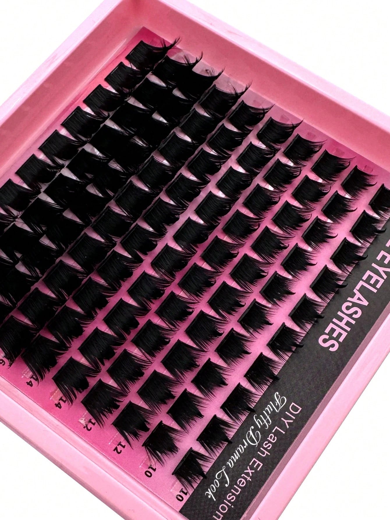 300D Cartoon Style Pointed Cluster False Eyelashes 10-18mm Natural Stem 100pcs Loose Lower Lashes Thin & Lively Style Lower Lash Extension Clusters