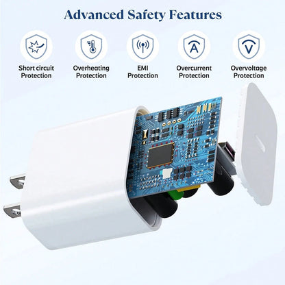 30W Fast Charging Kit [USB C Wall Charger + 3.3ft/100cm USB C To Type C Cable] Compatible With IPhone 16 Pro Max/16 Pro/16 Plus/16/15 Pro Max/15 Pro/15 Plus/15, Nan