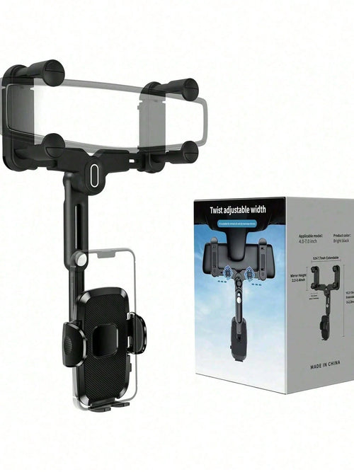 360°Rotatable And Retractable Car Phone Holder Car Rearview Mirror Bracket,Multifunctional Adjustable Universal Phones Holder,Universal Phone GPS Holder Phones Mount Holders For All Smartphones