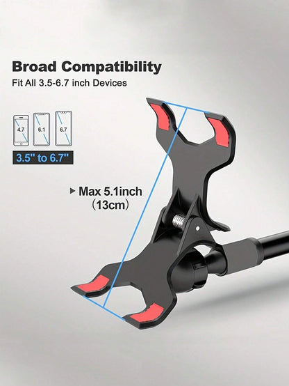 360° Rotatable Cellphone Holder Slouchy Bracket With Spiral Base For Bedside Or Bed Use Compatible With IPhone, Android Phone, Gift For Birthday, Family, Friends 360 Degree Rotating, Bed Slouchy Stand