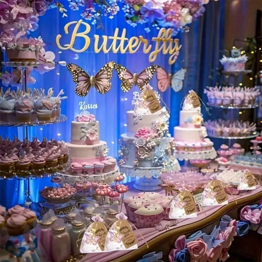 36PCS/1set Butterfly Keychains Gift Set, Gender Reveal Party, Suitable For Birthday, Wedding, Christmas Party, Perfect Gift For Colleagues, Friends And Family