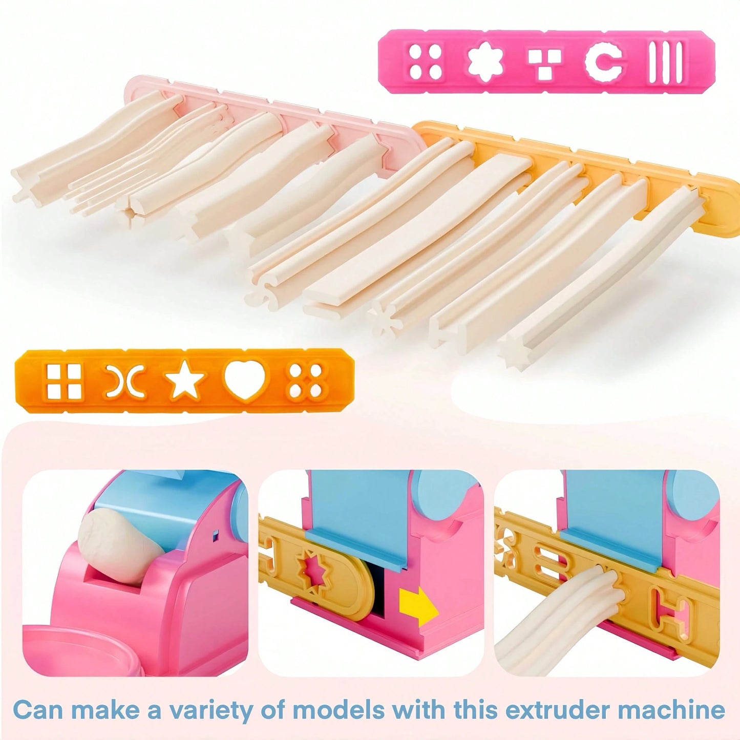36pcs Clay Tools Set With Rolling Pin, Cutters, Scrapers- Large Blue Clay Extruder, Home Or Classroom- Colorful Animal Molds-Easy-Clean Clay Modeling Tools For Beginners & Experts, Local Warehouse