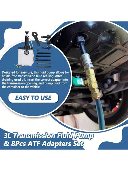 3L Transmission Oil Filling Tool With 8pcs Adaptors & System Fluid Pump Manual