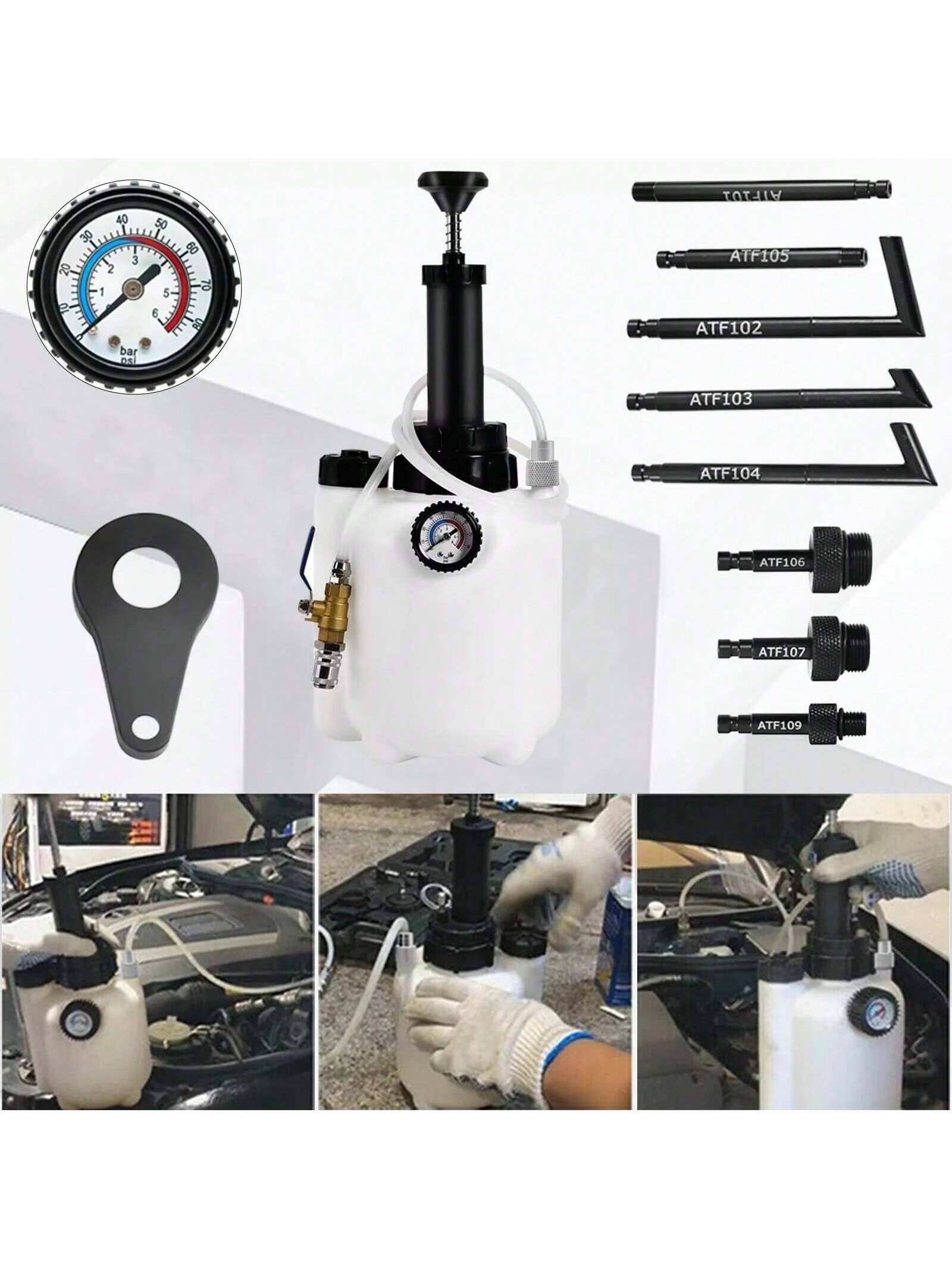 3L Transmission Oil Filling Tool With 8pcs Adaptors & System Fluid Pump Manual