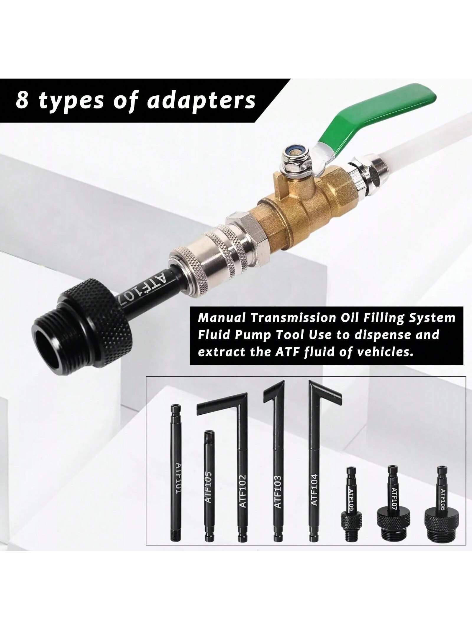 3L Transmission Oil Filling Tool With 8pcs Adaptors & System Fluid Pump Manual
