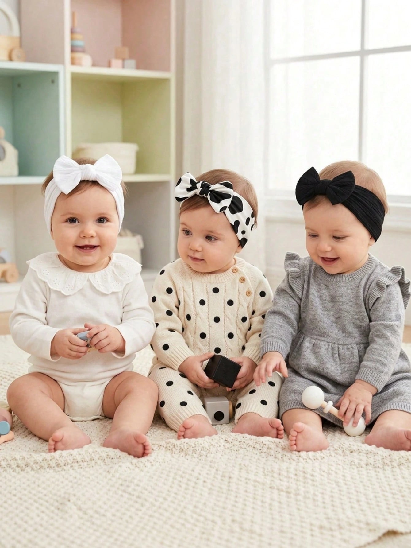 3pcs Autumn Cute Leopard Print Bow Baby Headband, Soft Skin-Friendly Princess Baby Hair Accessories Set