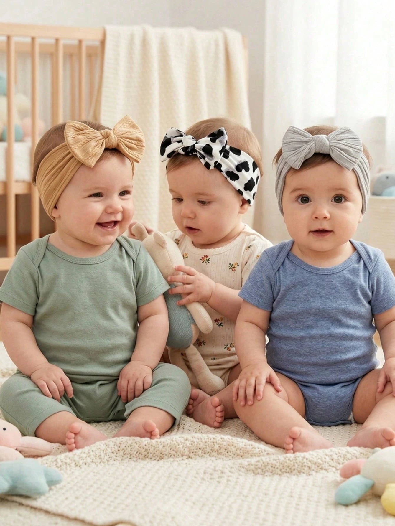 3pcs Autumn Cute Leopard Print Bow Baby Headband, Soft Skin-Friendly Princess Baby Hair Accessories Set