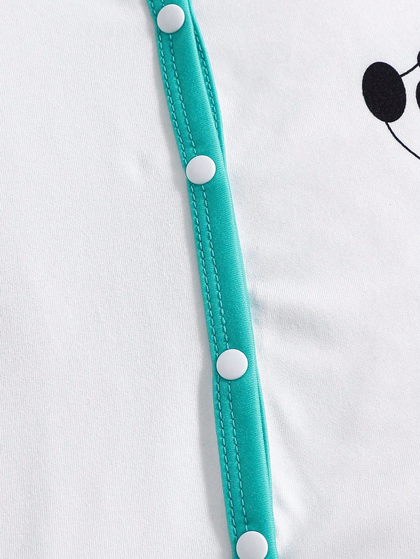 3pcs Baby Boy Cute Cartoon Panda & Striped Print Long Sleeve Footie Jumpsuit, Suitable For All Seasons