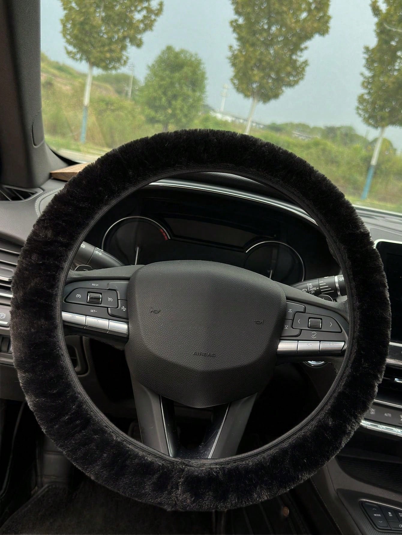 3pcs Car Plush Steering Wheel Cover And Shoulder Protection Cover Three Pieces Set Combination Suitable For Use In Spring, Autumn And Winter,Car Stuff For Woman,Pink Car Stuff