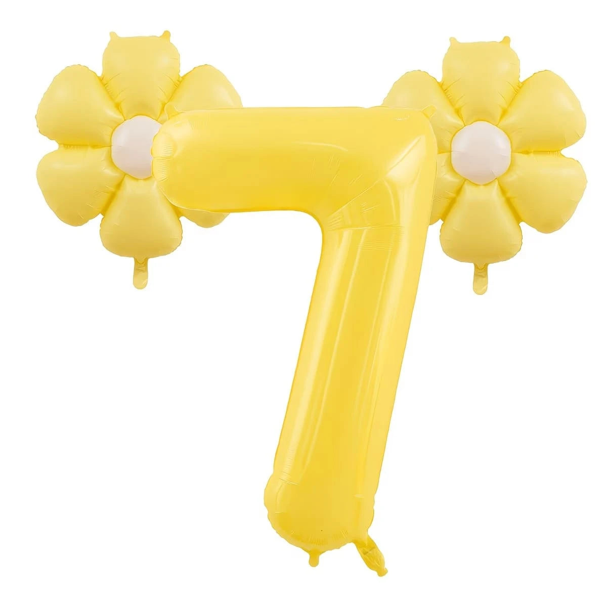 3pcs Giant 40 Inch Lemon Yellow Number Balloon Set, Includes 18 Inch Fresh Daisy Balloons, Suitable For Birthday Party Decoration, Summer Events, Baby Shower And Banquet- Birthday Party Gathering Dec