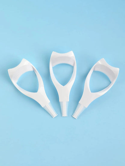 3pcs Mascara Shield Applicator Guard Eyelash Guide For Makeup, Eyelash Brush Tool, 3 In 1 Makeup Cosmetic Eyelash Tool Upper Lower Eye Lash Mascara Guard Applicator, For Women Girls, White,Makeup,Chea