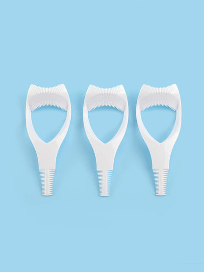 3pcs Mascara Shield Applicator Guard Eyelash Guide For Makeup, Eyelash Brush Tool, 3 In 1 Makeup Cosmetic Eyelash Tool Upper Lower Eye Lash Mascara Guard Applicator, For Women Girls, White,Makeup,Chea