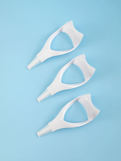 3pcs Mascara Shield Applicator Guard Eyelash Guide For Makeup, Eyelash Brush Tool, 3 In 1 Makeup Cosmetic Eyelash Tool Upper Lower Eye Lash Mascara Guard Applicator, For Women Girls, White,Makeup,Chea