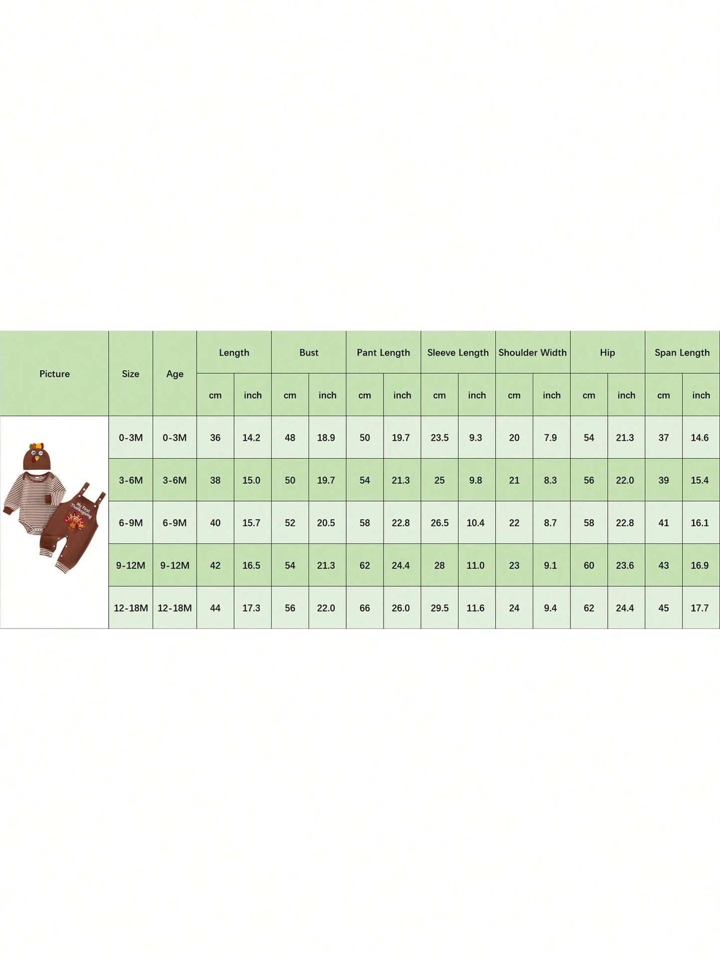 3Pcs Newborn Baby Boys Thanksgiving Outfits Set Long Sleeve Romper Tops + Turkey Suspender Pants + Hat 3M 6M 9M 12M 18M Infant Fall Overalls Clothes