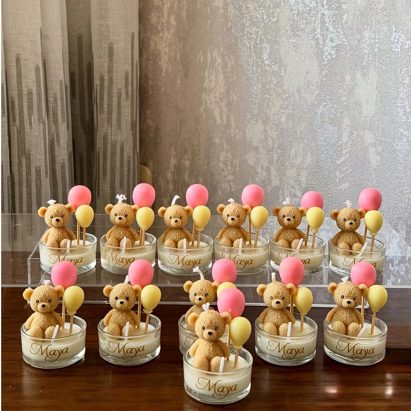3pcs Resin Silicone Round Balloon And 3D Bear Silicone Mold Set, Candle Balloon And Bear Decorative Mold, Candle Add-On Mold, Decorative Craft Making Additive, For Concrete Making