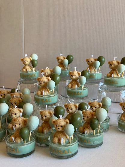 3pcs Resin Silicone Round Balloon And 3D Bear Silicone Mold Set, Candle Balloon And Bear Decorative Mold, Candle Add-On Mold, Decorative Craft Making Additive, For Concrete Making