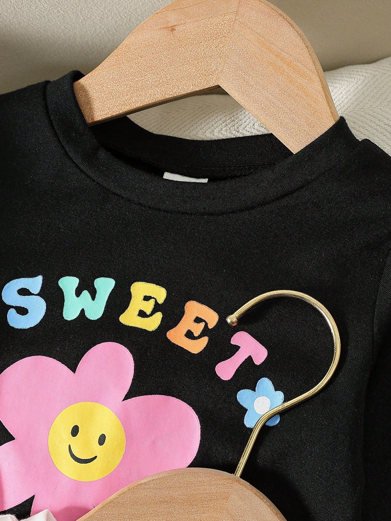 3pcs/Set Baby Girl Light Pink Unicorn Graphic Long Sleeve Knit Pullover T-Shirts,Casual Autumn Back-To-School Graduation Crew Neck Tops For 6M-3T