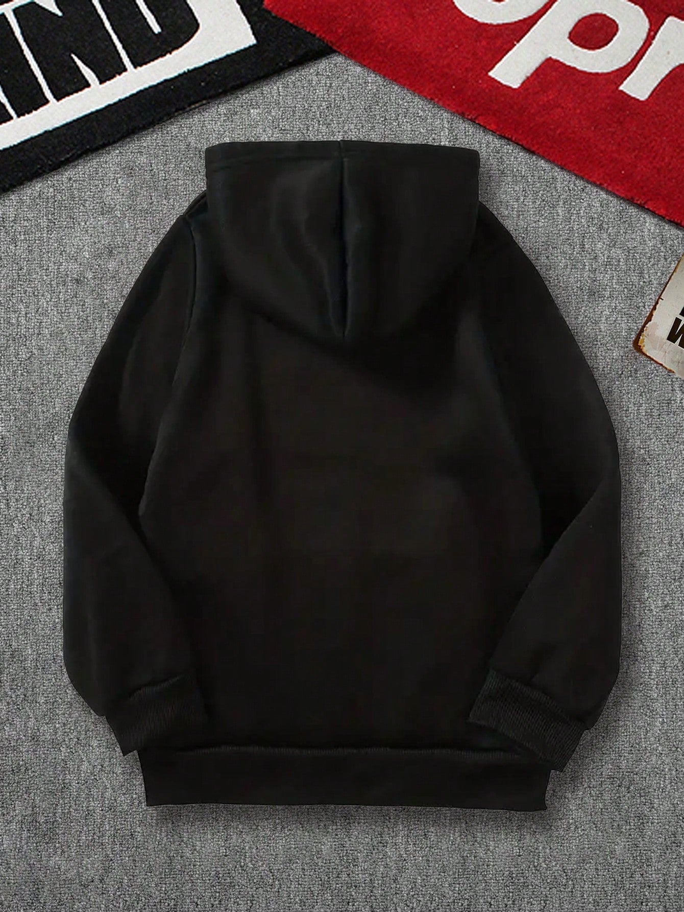 3pcs/Set Teen Boy Casual Solid Color Minimalist Pullover Hooded Sweatshirt With Pocket, Spring/Autumn
