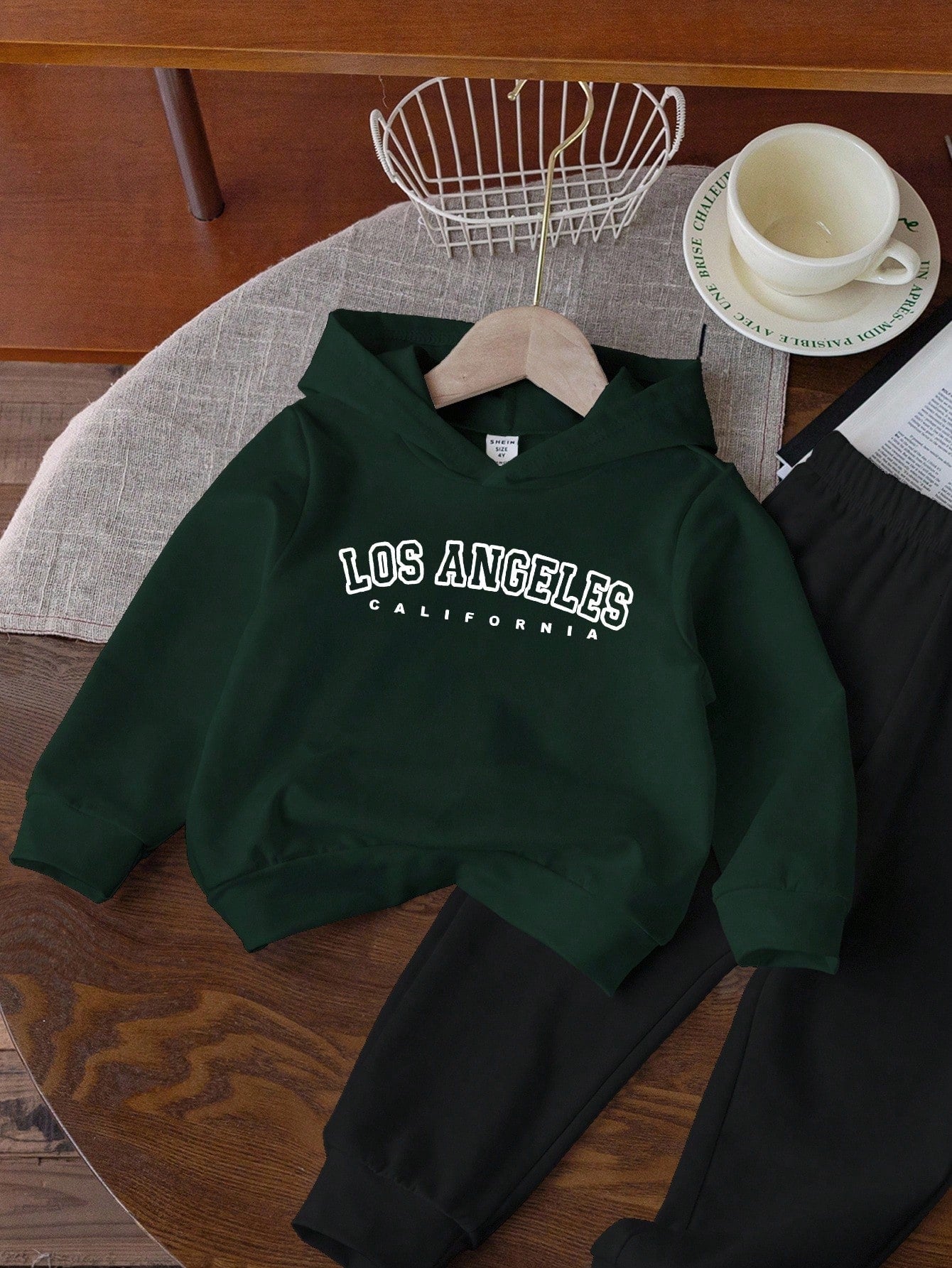 3pcs/Set Young Boy Hooded Sweatshirts,Casual Sports Streetwear For Autumn,80s,School,Back-To-School,Los Angeles,New York City Black,Red,Olive Green