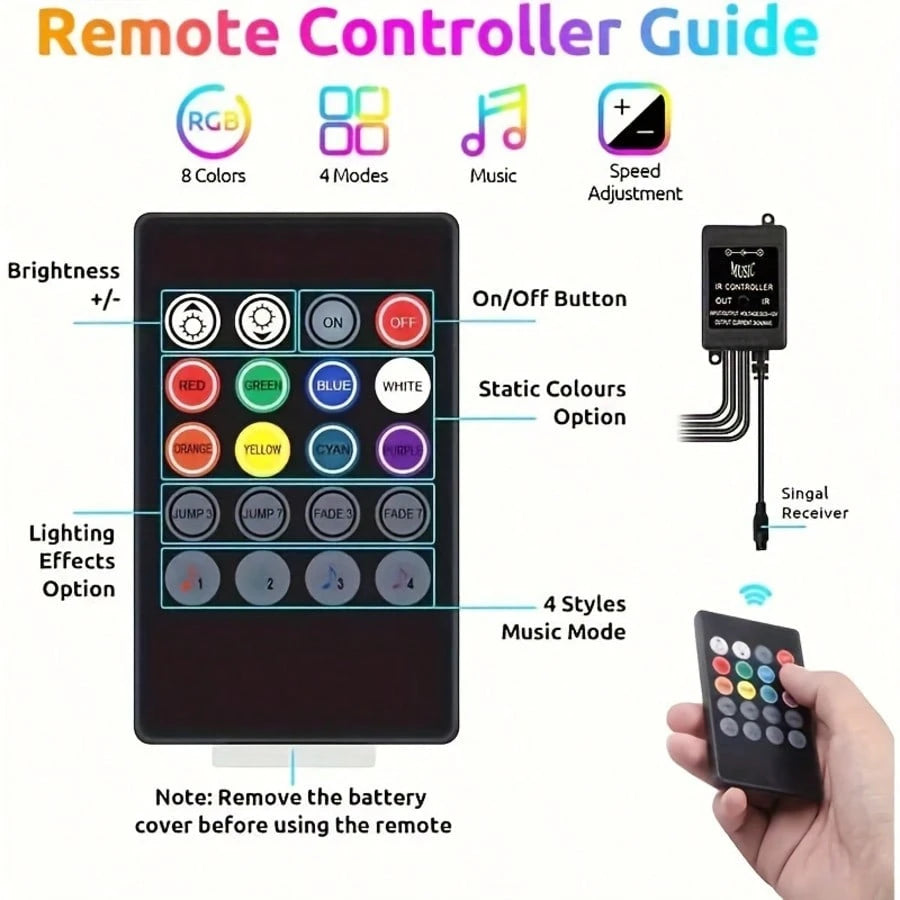 4 In 1 Car Underbody Light LED Light, Car Underbody Light Kit APP And Remote Control RGB Multicolor Music Synchronized Underbody Lighting Neon Strip Light, Suitable For Cars Trucks SUVs And More, Auto