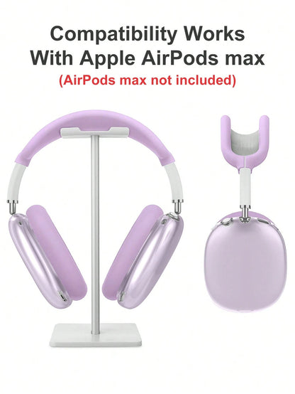 4-In-1 Silicone Protective Case For Max, Transparent Soft TPU Earcup Cover/Earpads Cover/Headband Cover, Compatible With Max (2024/2020), Transparent Accessories, Compatible With Apple Max (USB-C)