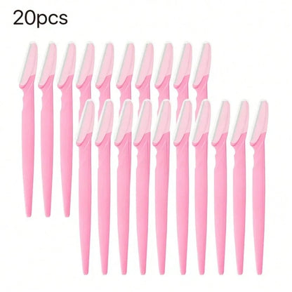 40pcs/20pcs/10pcs Eyebrow Trimmer Makeup Beauty Tool Facial Body Hair Removal Razor Blade Women Eyebrow Shaping Knife