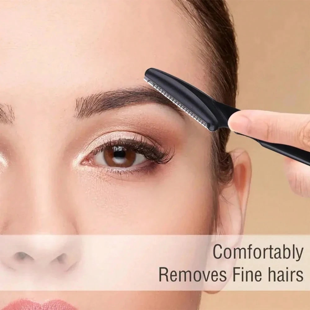 40pcs/20pcs/10pcs Eyebrow Trimmer Makeup Beauty Tool Facial Body Hair Removal Razor Blade Women Eyebrow Shaping Knife