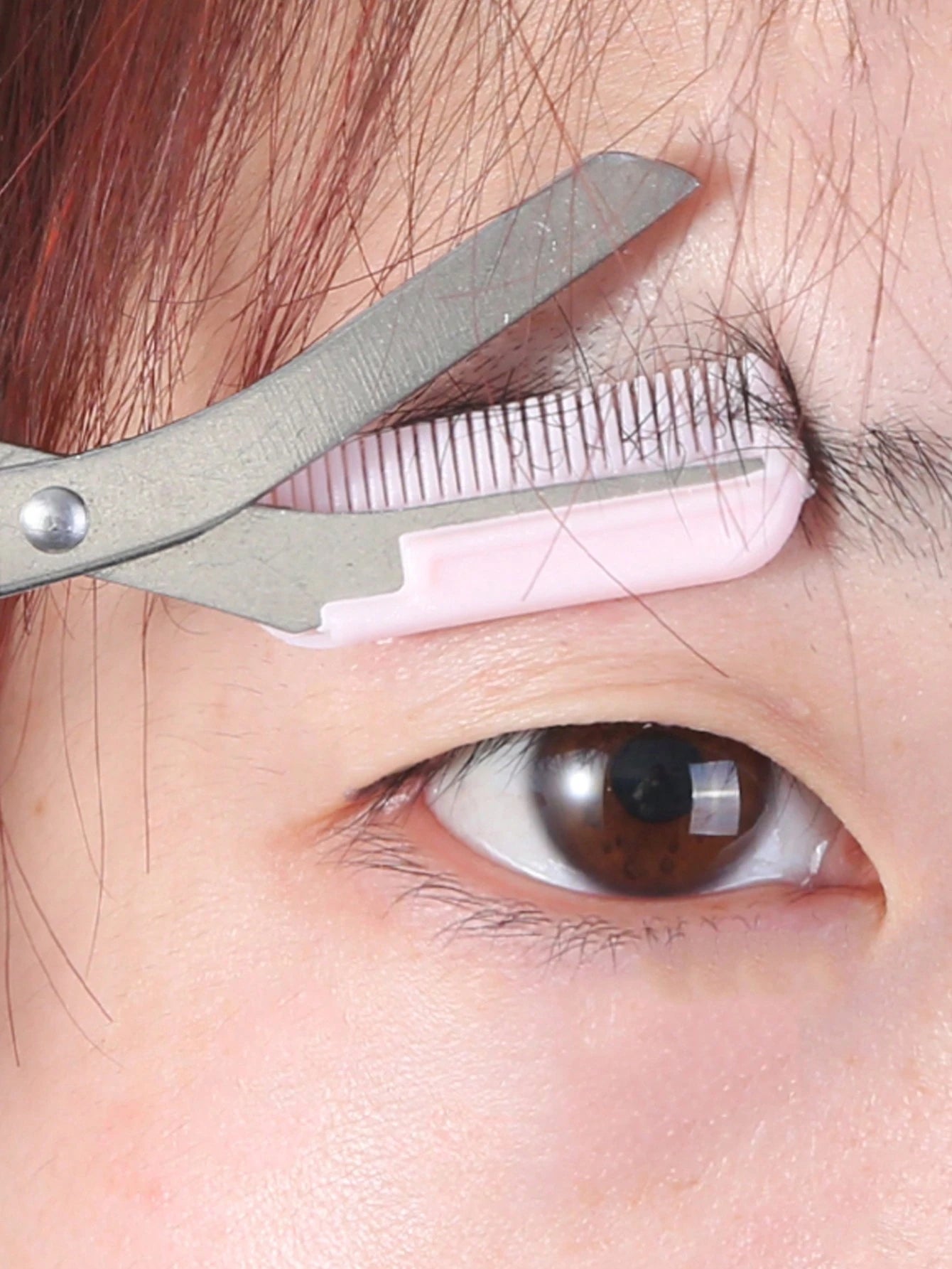4pcs/2pcs/1pc Stainless Steel Eyebrow Trimmer Scissors Set With Comb, Suitable For Any Skin Type Beauty Tools, Unisex, Can Be Used For Depilation, Makeup, Home Decor, Vanity, Travel, Bedroom And More.