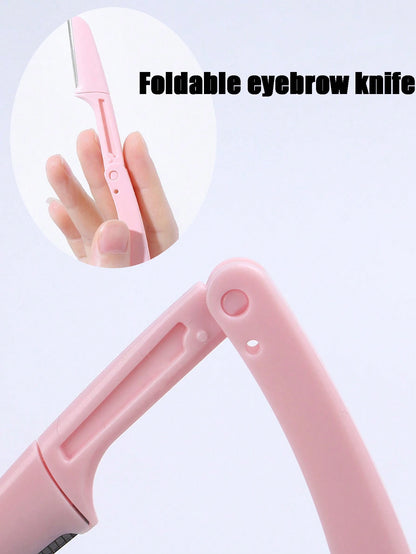 4pcs/2pcs/1pc Stainless Steel Eyebrow Trimmer Scissors Set With Comb, Suitable For Any Skin Type Beauty Tools, Unisex, Can Be Used For Depilation, Makeup, Home Decor, Vanity, Travel, Bedroom And More.