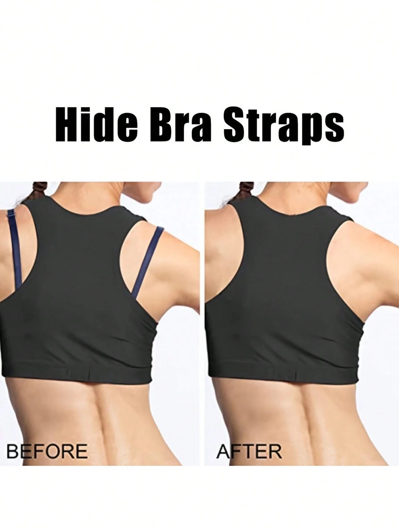 4pcs/2pcs Invisible Non-Slip Bra Strap Clips- Criss-Cross Design, Transparent Bra Hooks, Anti-Slip