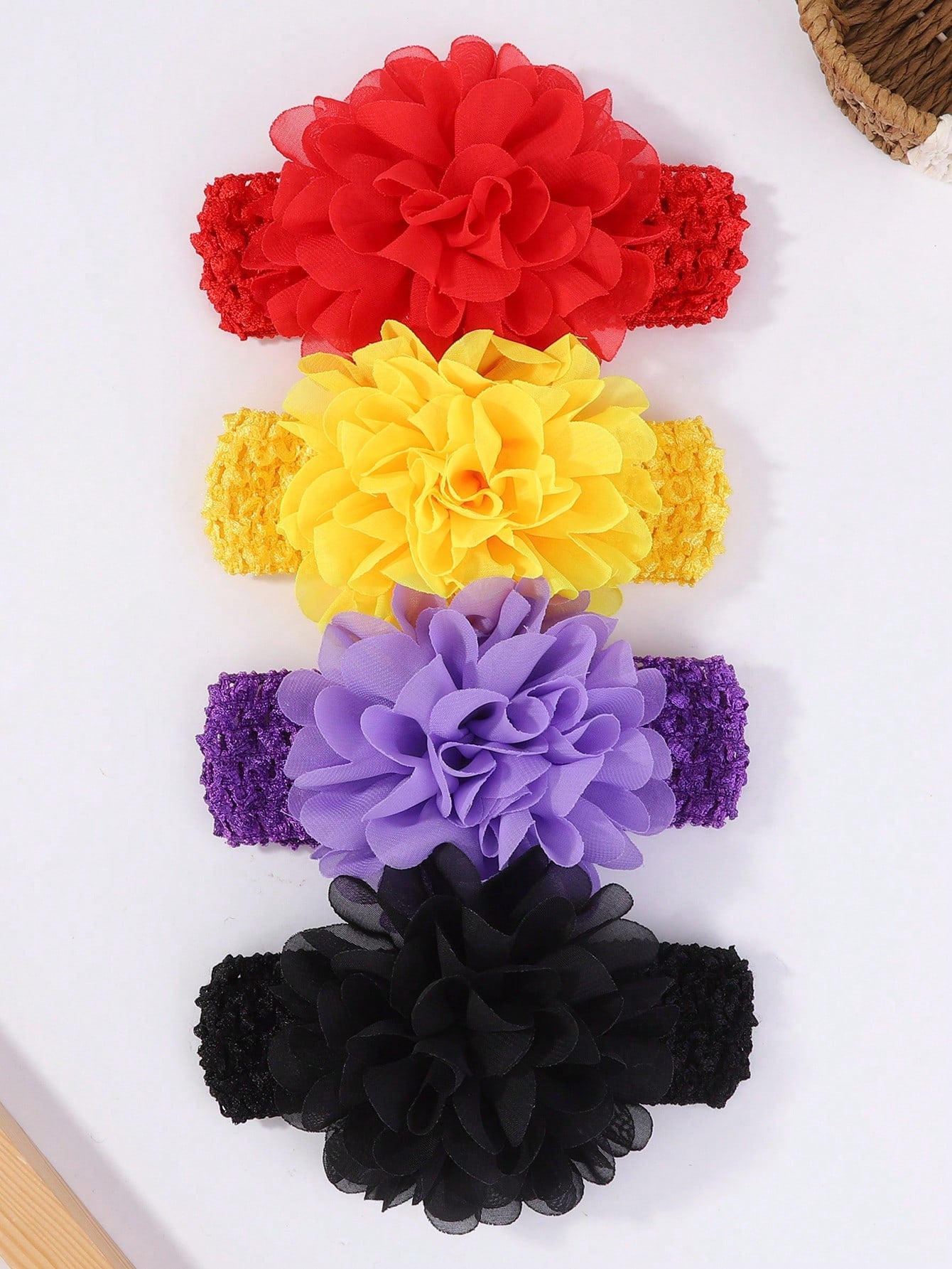 4pcs Baby Flower Decor Hair Band Love Valentine