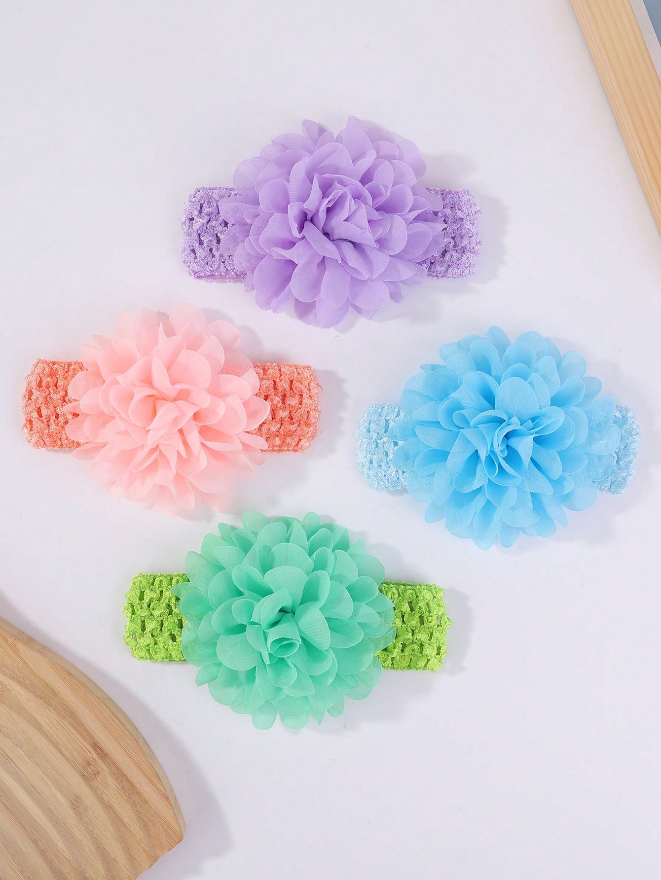 4pcs Baby Flower Decor Hair Band Love Valentine