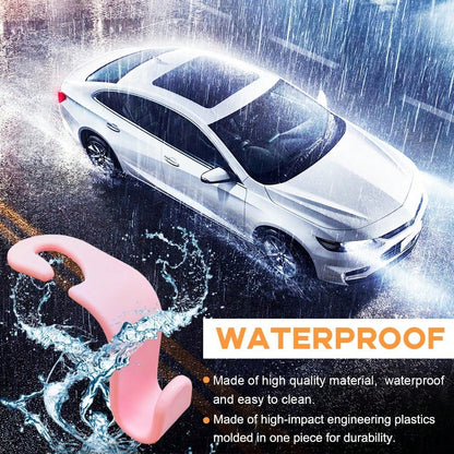 4PCS Car Seat Headrest Hook, Auto Back Seat Hanging Storage Organizer, Vehicle Seatback Hanger Holder For Purse Handbag Coat Umbrella, Universal Interior Car Accessories (White)